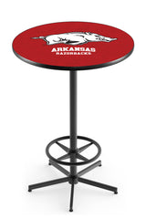 L216 Black Wrinkle Arkansas Razorbacks Pub Table