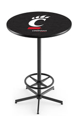 L216 Black Wrinkle Cincinnati Bear Cats Pub Table