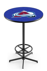 L216 Black Wrinkle Colorado Avalanche Pub Table
