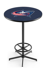 L216 Black Wrinkle Columbus Blue Jackets Pub Table