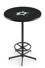 L216 Black Wrinkle Dallas Stars Pub Table