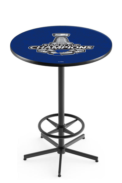 L216 Black Wrinkle St. Louis Blues Stanley Cup Pub Table