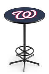 Washington Nationals MLB L216 Black Wrinkle Pub Table