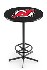 L216 Black Wrinkle New Jersey Devils Pub Table
