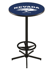 L216 Black Wrinkle University of Nevada Reno Wolf Pack Pub Table