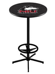 L216 Black Wrinkle Northern Illinois University Huskies Pub Table