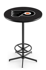 L216 Black Wrinkle Philadelphia Flyers Pub Table