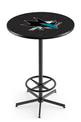 L216 Black Wrinkle San Jose Sharks Pub Table