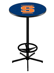 L216 Black Wrinkle Syracuse Orange Pub Table