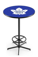 L216 Black Wrinkle Toronto Maple Leafs Pub Table