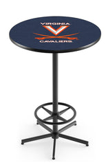 L216 Black Wrinkle Virginia Cavaliers Pub Table