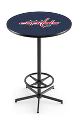 L216 Black Wrinkle Washington Capitals Pub Table