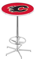 L216 Chrome Calgary Flames Pub Table