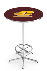 L216 Chrome Central Michigan Chippewas Pub Table