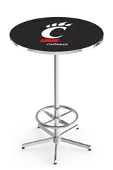 L216 Chrome Cincinnati Bear Cats Pub Table