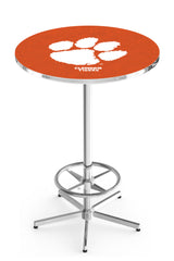 L216 Chrome Clemson Tigers Pub Table