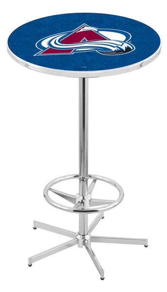 L216 Chrome Colorado Avalanche Pub Table