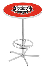 L216 Chrome Georgia Bulldogs Pub Table