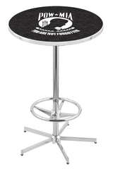 L216 Chrome United States Military POWMIA Pub Table | POWMIA VFW Pub Table