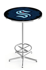 Seattle Kraken L216 Chrome Pub Table by Holland Bar Stool Company
