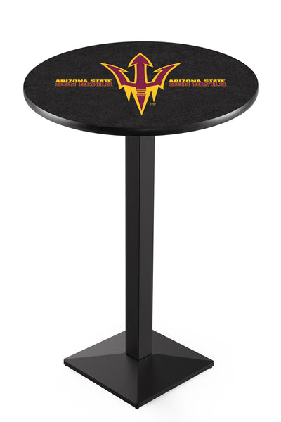 L217 Black Wrinkle Arizona State Fork Pub Table