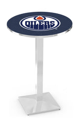 L217 Chrome Edmonton Oilers Pub Table