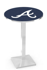 Atlanta Braves L217 Chrome MLB Pub Table