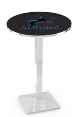 Miami Marlins L217 Chrome MLB Pub Table
