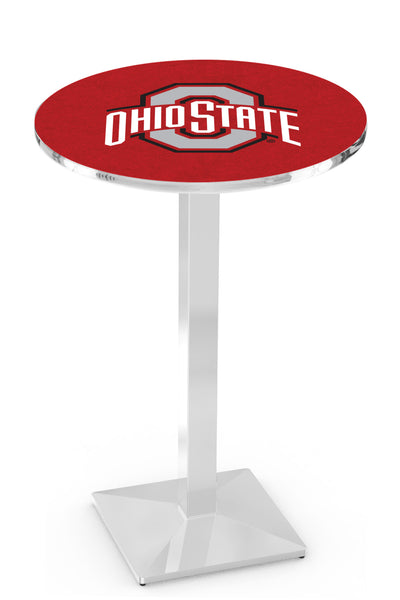 L217 Chrome Ohio State Buckeyes Pub Table