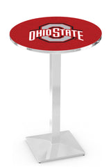 L217 Chrome Ohio State Buckeyes Pub Table