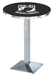 L217 Chrome U.S. Military POWMIA Pub Table | United States Military VFW POWMIA Pub Table