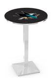 L217 Chrome San Jose Sharks Pub Table