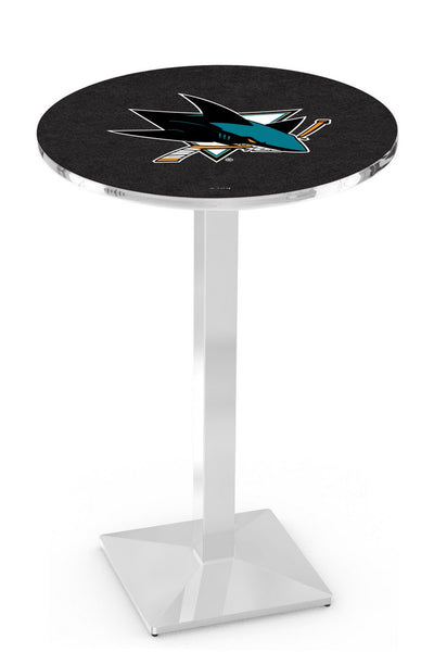 L217 Chrome San Jose Sharks Pub Table