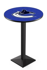 L217 Black Wrinkle Vancouver Canucks Pub Table