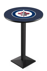 L217 Black Wrinkle Winnipeg Jets Pub Table
