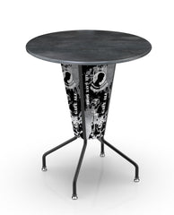 L218 United States POWMIA Lighted Pub Table | LED United States Military POWMIA Outdoor Pub Table