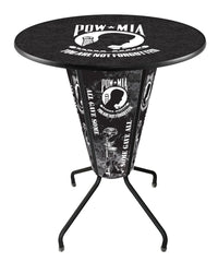 L218 United States POWMIA Lighted Pub Table | LED United States Military POWMIA Indoor Pub Table