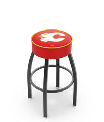 Calgary Flames L8B1 Backless Bar Stool | Calgary Flames NHL Backless Counter Bar Stool