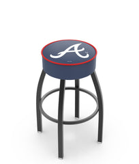 Atlanta Braves L8B1 Backless MLB Bar Stool | Atlanta Braves Major League Baseball Team Backless Counter Bar Stool