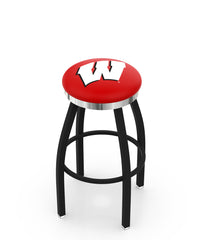 University of Wisconsin Badgers W Script L8B2C Backless Bar Stool | University of Wisconsin Badgers Backless Counter Bar Stool