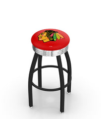 Chicago Blackhawks L8B3C Backless Bar Stool | Chicago Blackhawks Backless Counter Bar Stool