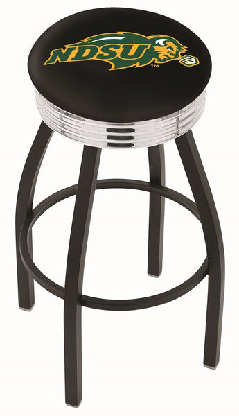 North Dakota State University (Black) L8B3C Backless Bar Stool | North Dakota State University (Black) Backless Counter Bar Stool