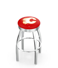 Calgary Flames L8C3C Backless Bar Stool | Calgary Flames Backless Counter Bar Stool