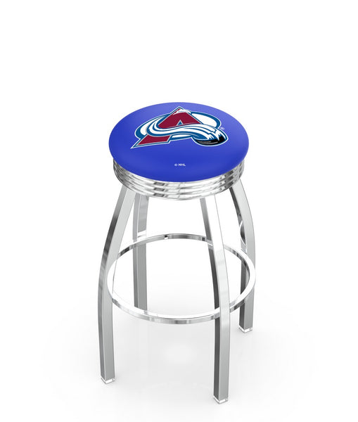 Colorado Avalanche L8C3C Backless Bar Stool | Colorado Avalanche Backless Counter Bar Stool