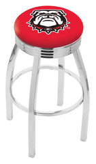University of Georgia (Dog) L8C3C Backless Bar Stool | University of Georgia (Dog) Backless Counter Bar Stool