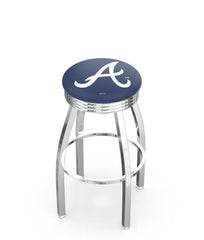 Atlanta Braves L8C3C Backless Bar Stool | Atlanta Braves Backless Counter Bar Stool