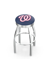 Washington Nationals L8C3C Backless Bar Stool | Washington Nationals Backless Counter Bar Stool