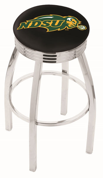 North Dakota State University (Black) L8C3C Backless Bar Stool | North Dakota State University (Black) Backless Counter Bar Stool