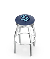 Seattle Kraken L8C3C Backless Bar Stool | Seattle Kraken Backless Counter Bar Stool