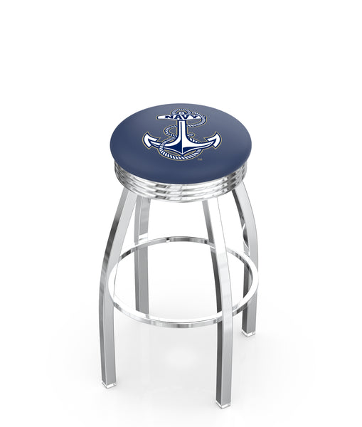 US Naval Academy L8C3C Backless Bar Stool | US Naval Academy Backless Counter Bar Stool